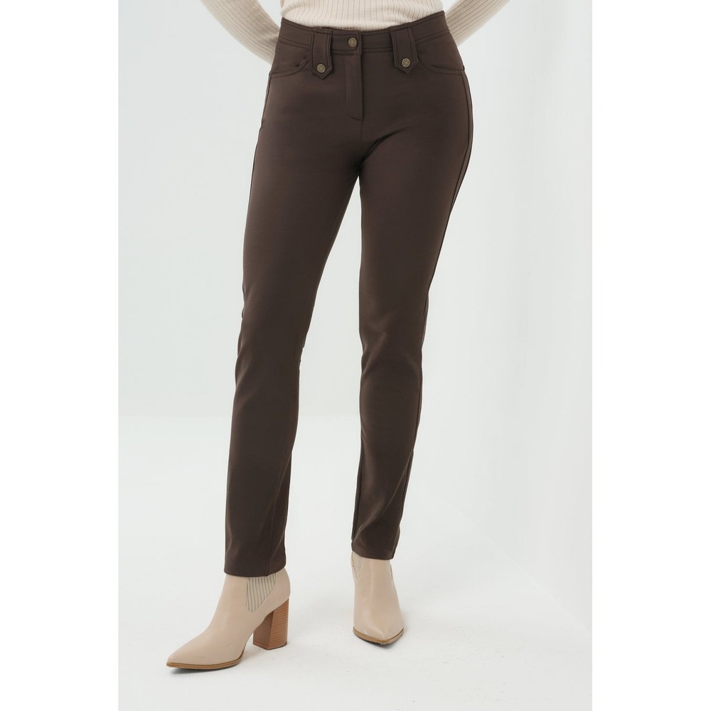 Anatomie Skyler Travel Pants Womens XS Dark Olive Green Slim Fit Stretch Tapered